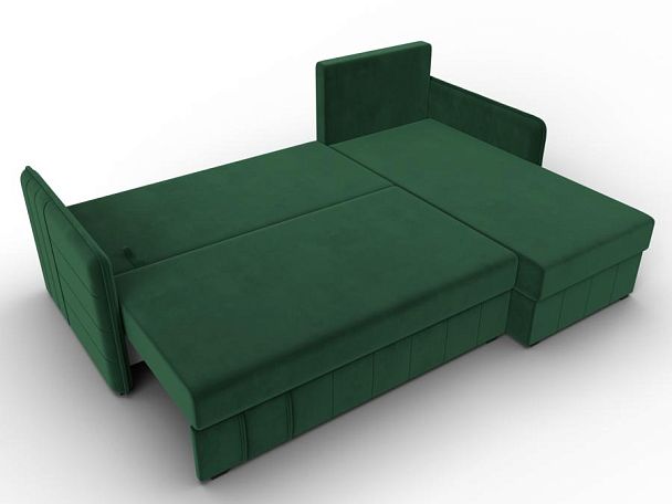 Диван угловой Слим угол универсальный Велюр зеленый - Вид 8
