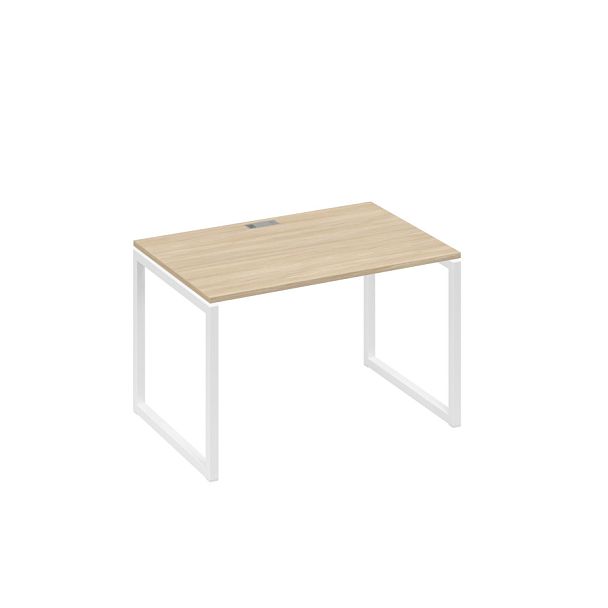 Стол письменный на металлокаркасе QUATTRO A4 А4 Б4 023 БП дуб скандинавский / металлокаркас белый - Вид 1