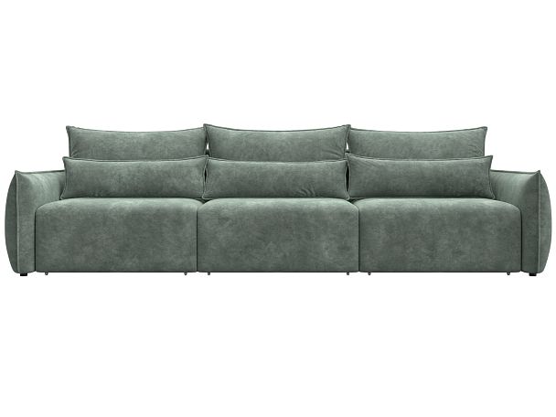 Диван прямой Лига-051 НПБ Лонг Велюр зеленый - Вид 2