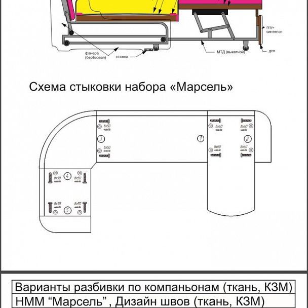 Диван "Марсель 3Р" - Вид 9