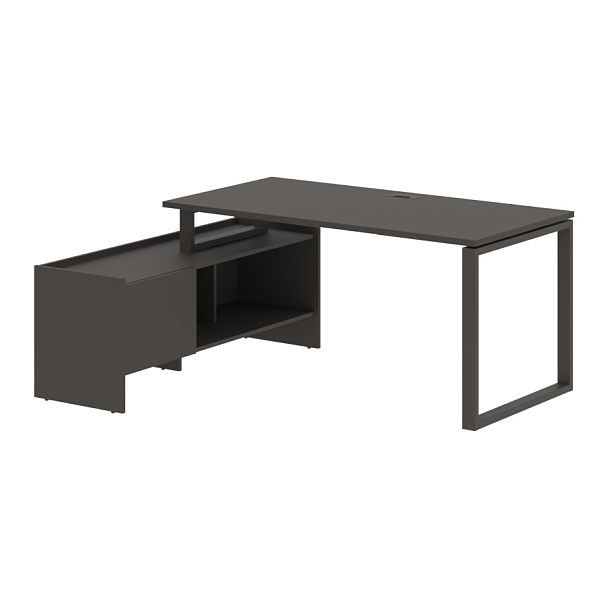 Стол с тумбой EQCT 17814 Мокко/Мокко 1760х1400х750 EDIS - Вид 1