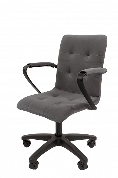 Кресло CHAIRMAN 030, крестовина пластик, ткань велюр, серый - Вид 2