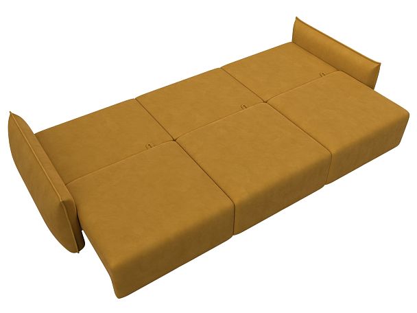Диван прямой Лига-051 НПБ Лонг Велюр желтый - Вид 10