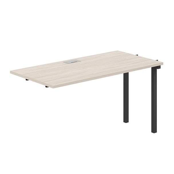 Секция  раб. станции Sigma s-b-s 3200х700х750 / профиль: 40х40 антрацит; столешница:  дуб светлый - Вид 1