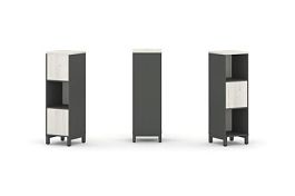 Style Project Набор стеллажа 2-х сторон., 3 яр. SN.NSD-311 Антрацит/Дуб Наварра/Металл Антрацит 387* - Фото предпросмотра