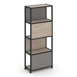 Shelf Mobile Стеллаж 5 уровней 1 секция VR.LT-STK-504.08 Дуб Аттик/Металл Черный/W-11 800*400*2000 - Фото предпросмотра