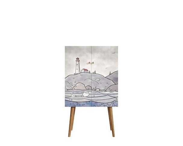 Комод на высоких ножках Berber арт BB09/Print_51 - Вид 1