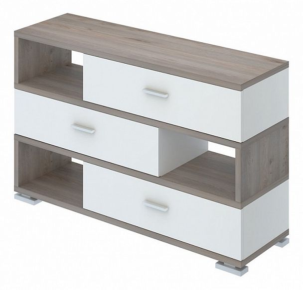 Тумба комбинированная Домино нельсон СБ-40/3 Белый/Нельсон - Вид 1