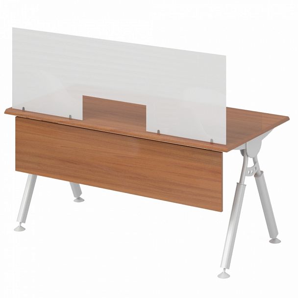 Экран передний 160 "Настольные защитные экраны «Лайт»" ПК-ЛТ-ЭКР155Х60/ЗВ-В2-902 белый - Вид 1