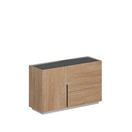 Шкаф 1600x550x975, правый / корпус: гикори натуральный, фасады: гикори натуральный Оливер / Oliver - Фото предпросмотра