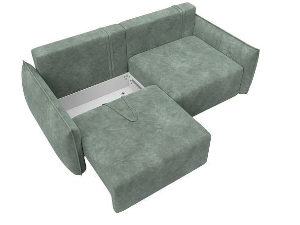 Диван прямой Лига-051 НПБ Велюр зеленый - Вид 7