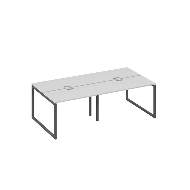 Станция 4х120 рабочая на металлокаркасе QUATTRO A4 А4 Б4 170-2 БП серый / металлокаркас антрацит - Вид 1