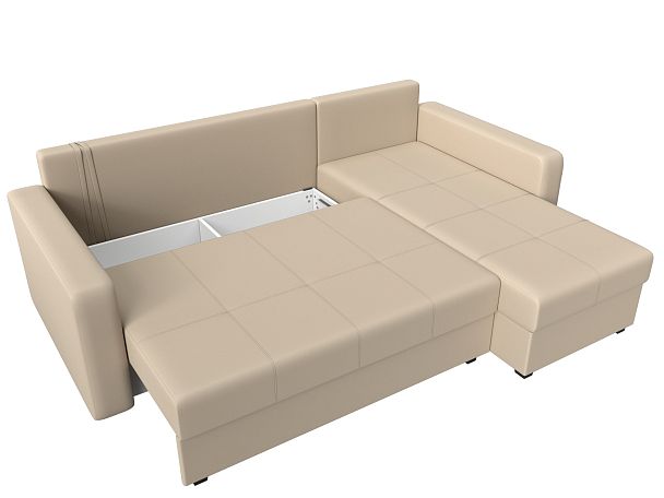 Диван угловой Ливерпуль Лайт правый угол Экокожа бежевый - Вид 7