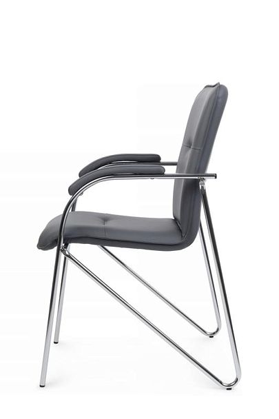 Стул Самба с мягкими подлокотниками SMB-01H Хром гальв. Серый - Вид 6