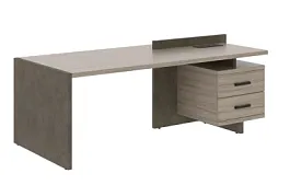 WOOD STONE Стол руководителя СФ-531302 П 2200х961х840 Дрифтвуд / Бетон Чикаго темный Wood stone кабинет руковод  без цвета - Фото предпросмотра