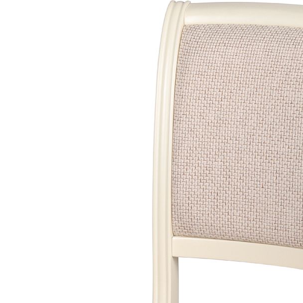 Стул деревянный с мягким сиденьем Арктос Слоновая кость/Кремовая рогожка - Вид 6