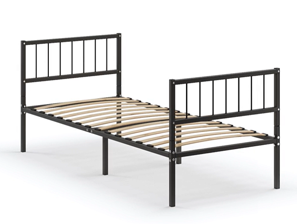Кровать-тахта металлическая Металика В3+В3, 900х2000, цвет черный - Вид 1