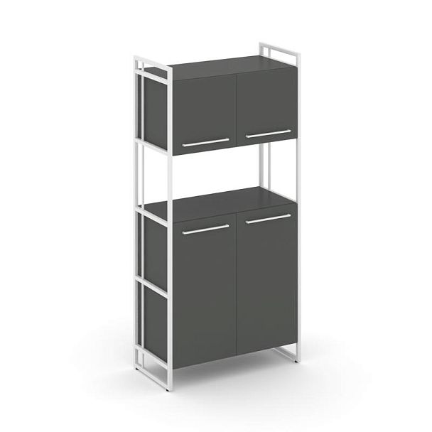 Rift Шкаф 4 ниши широкий RF.SS-42 Антрацит/Металл Белый 798*396*1648 - Вид 1