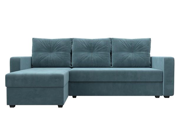 Диван угловой Ливерпуль Лайт левый угол Велюр бирюзовый - Вид 2