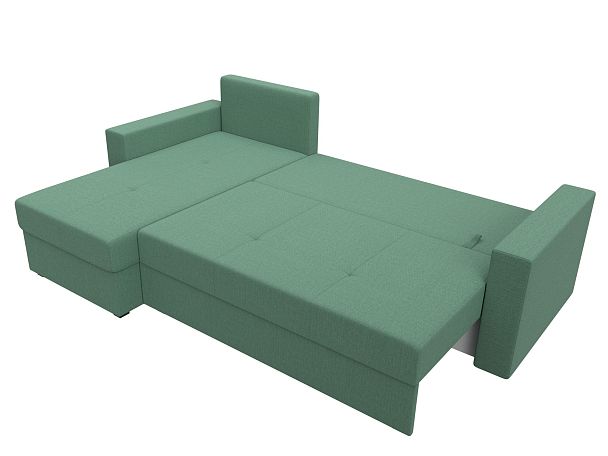 Диван угловой Верона Лайт левый угол Рогожка зеленый - Вид 8