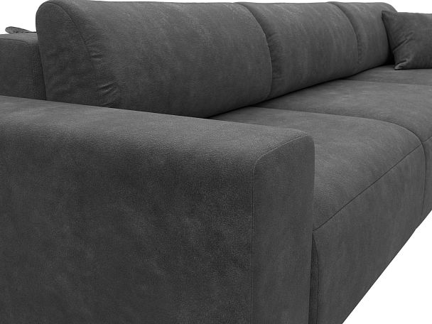 Диван угловой Лига-036 НПБ Классик Лонг правый угол Велюр серый - Вид 4