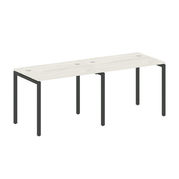 Metal System Quattro Р. ст. на 2 раб. места на П-образном м/к 40БП.СМ-2.1 Дуб наварра/Антрацит металл 2000*720*750 - Вид 1