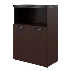 TORR TMC 85.3 Шкаф с глухими малыми дверьми и топом Torr кабинет руководителя  венге магия - Фото предпросмотра