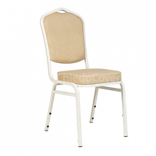 Стул Хит 20мм - антик золото на белом, рогожка бежевая - Вид 2