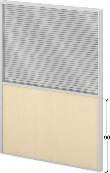 Модуль комбинированный "Мобильные офисные перегородки «Логика»" ПК-ЛГ-МДК200х140/90Ж/Д-В1-466 клен - Вид 1