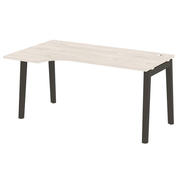 Onix Wood Стол эргономичный левый OW.SA-1 (L) Денвер светлый/Дуб тёмный/Антрацит металл 1580*980*750 (720/460) - Вид 1