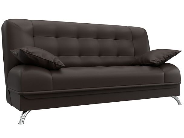 Диван Книжка Анна (полностью экокожа коричневая) - Вид 1