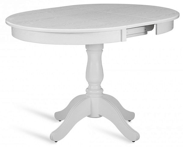 Стол деревянный раздвижной Вэлт D90(120)х90х76 Белый - Вид 2