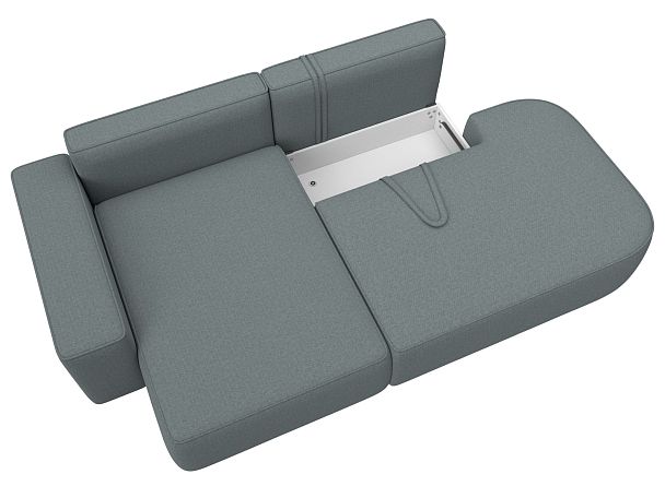 Диван угловой Лига-065 угол левый Рогожка серый - Вид 7