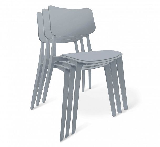 Стул Sheffilton SHT-S110-P серый/серый - Вид 2