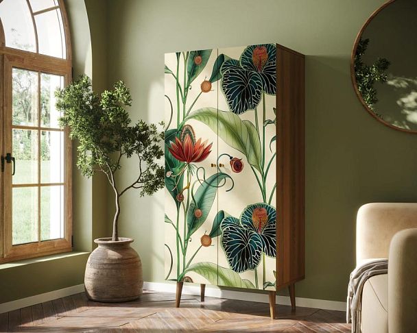 Шкаф малый двухстворчатый Berber арт BB08/Print_55 - Вид 3