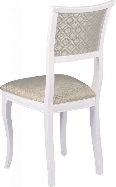 Комплект деревянных стульев с мягким сиденьем Камир Белый/Бирюзовый жаккард, 2 шт. - Вид 5