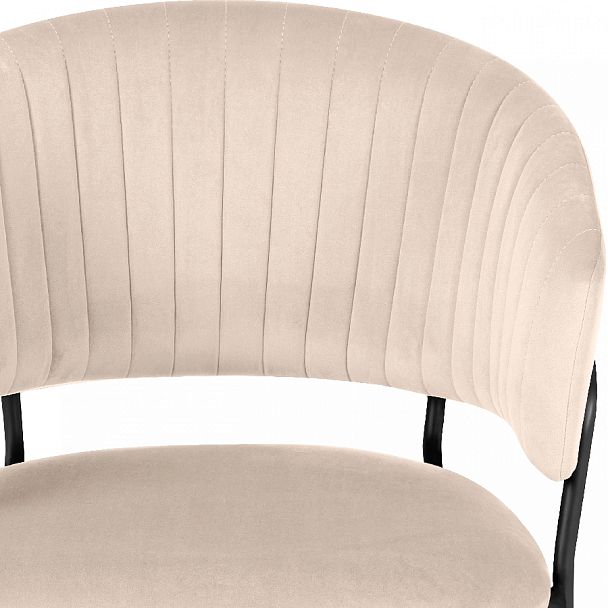 Стул кухонный Даксон кремовый велюр/черный - Вид 7