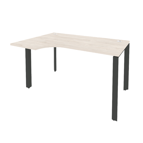 Onix Стол эргономичный левый на П-образном м/к O.MP-SA-2 (L) Денвер светлый/Антрацит металл 1380*980*750 (720/460) - Вид 1