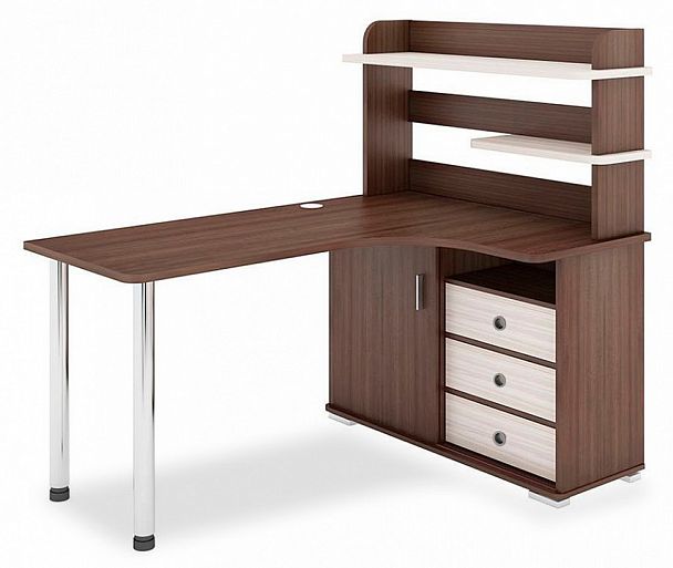 Стол компьютерный СР-165М Карамель/Шамони правый - Вид 1