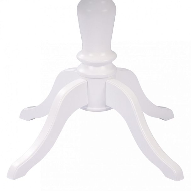 Обеденная группа стол Элат D90(130)х90х76 Белый и 2 стула Камир Белый/Бирюзовый жаккард - Вид 5