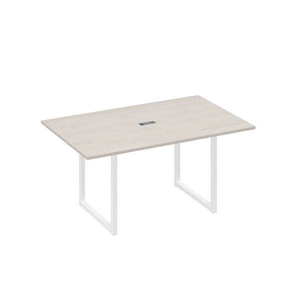 Стол 160 каркас QUATTRO для переговоров A4 А4 Б4 121 БП дуб / металлокаркас белый - Вид 1