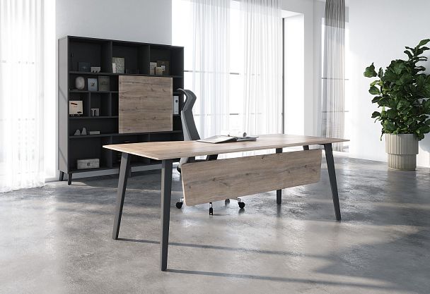 Стол руководителя JST 1890 Дуб Каньон/Антрацит 1800х900х750 JAY - Вид 7