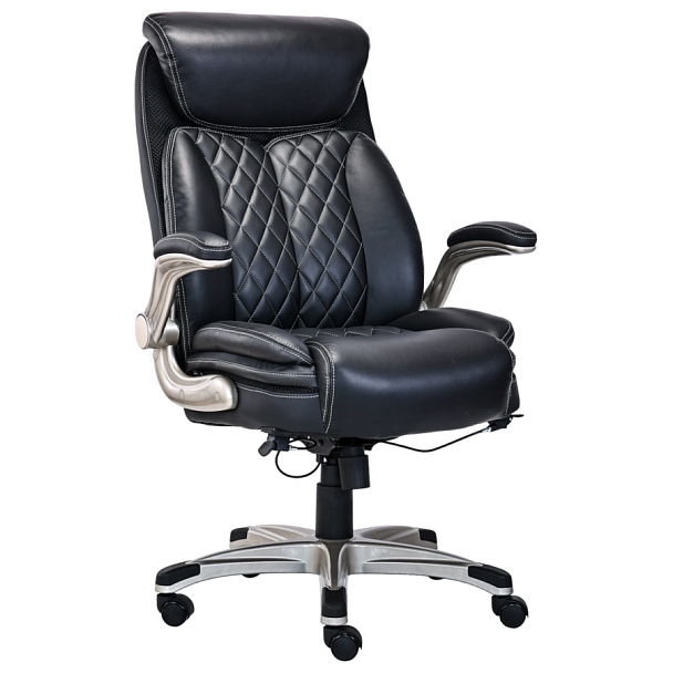 Кресло HAWASAN (ХАВАСАН) "Target EX-567", откидные подлокотники, рециклированная кожа, черное, 532974 - Вид 2