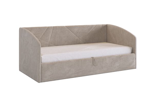 Кровать с подъемным механизмом Квест (Софа) 90х200 см KM.S-17.2763 латте (велюр) - Вид 1