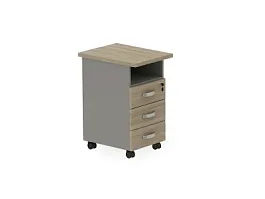 БЕРЛИН / BERLIN Тумба приставная левая 450х580х740 Шорвуд/Серый - Фото предпросмотра