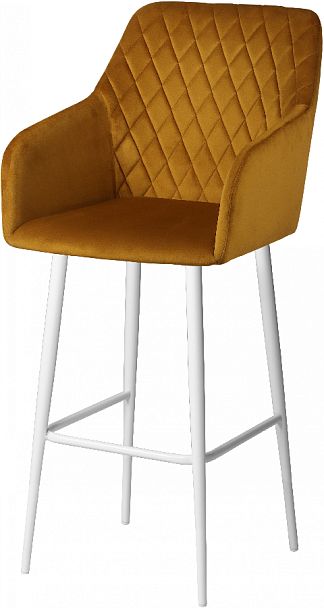 Барное поворотное кресло Барли К, Confetti chai tea/белый - Вид 2