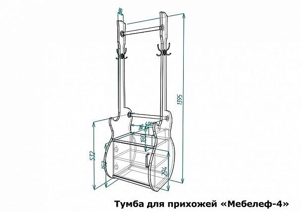 Вешалка гардеробная Мебелеф-4 - Вид 2