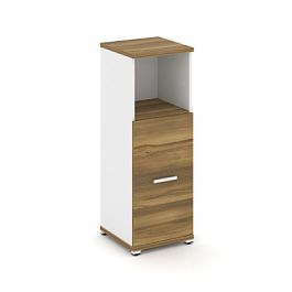 Concept Шкаф 1 узкая секция, 3 ниши CN.STU-313 W Сандал Янтарный/Белый Бриллиант/Металл Белый 420*420*1186 - Фото предпросмотра