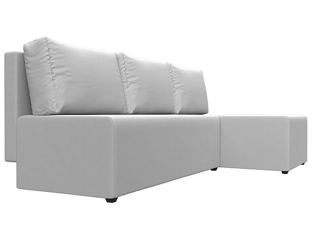 Угловой диван Поло правый (полностью экокожа белая) - Вид 3