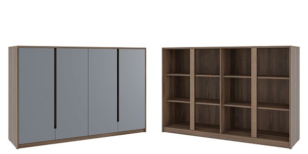 Шкаф средний Artwood 176,2x45x114,2 дуб капучино - Вид 1